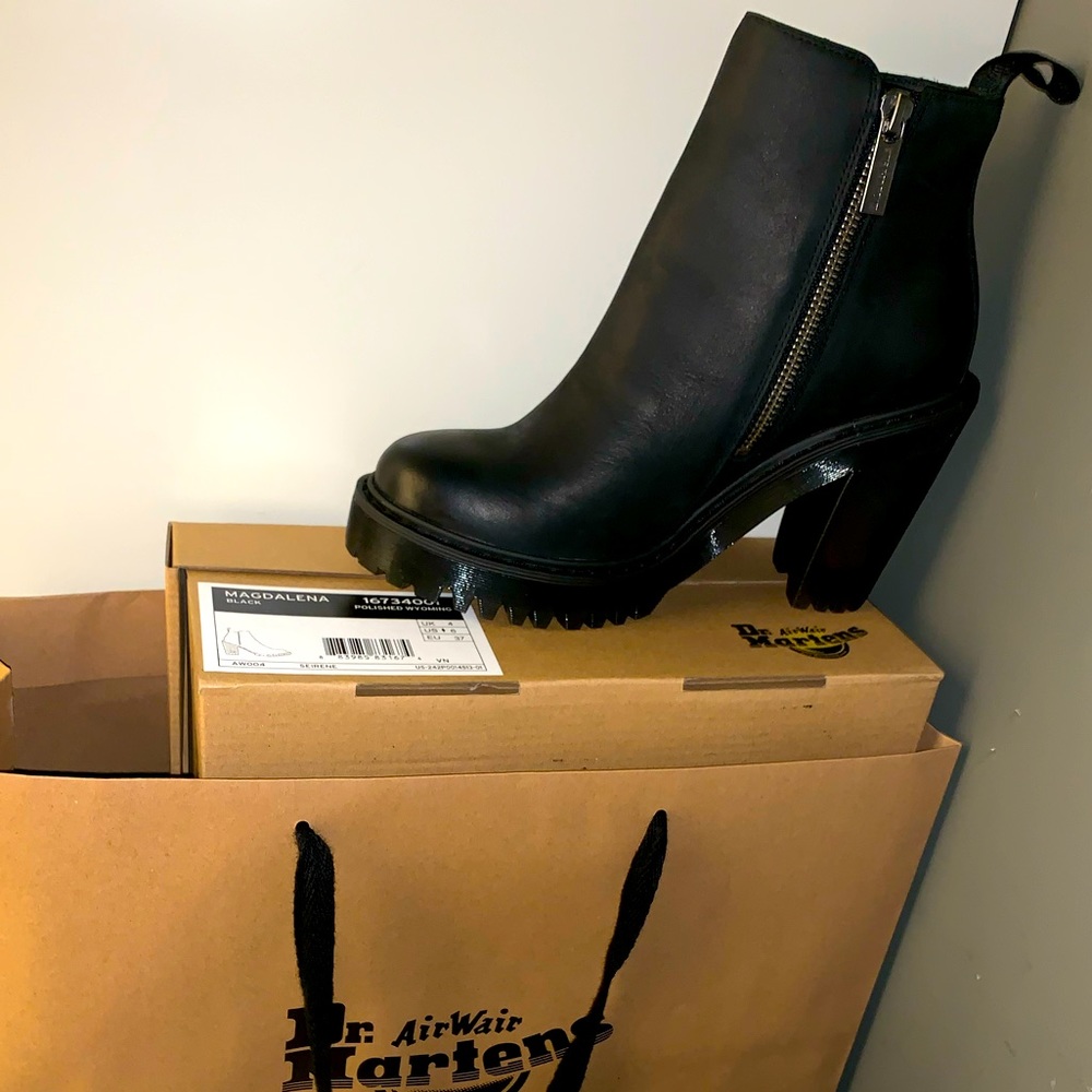Dr. Marten’s Black Leather Magdalena boot. Worn 2x